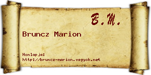 Bruncz Marion névjegykártya